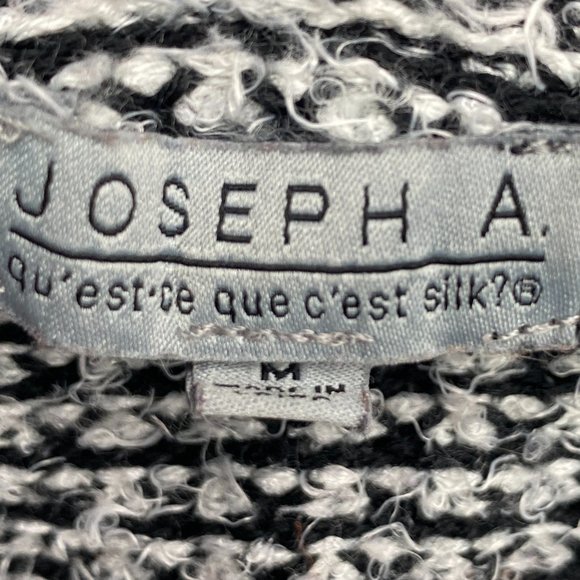 Joseph A. Longline Duster Striped Eyelash Grannycore Slouchy Knit Cardigan-M - Picture 10 of 13